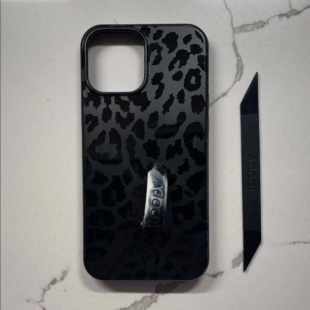 Loopy Case Midnight Leopard iPhone 12 Promax Cover - Picture 1 of 3